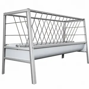 77 Gallon Goat Hay Feeder, 59" Length Goat Feeder, Heavy Duty Galvanized stainless steel Hay Rack, Non-Slip Base, Ease of Assembly, Feeding Hay Feeder for Goats, Sheep, Horses