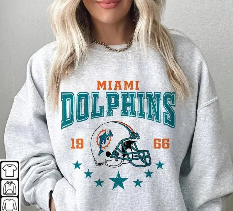 Miami Football Sweatshirt, Vintage 90s Football Sweater, Made In USA, Gift For Football Fan