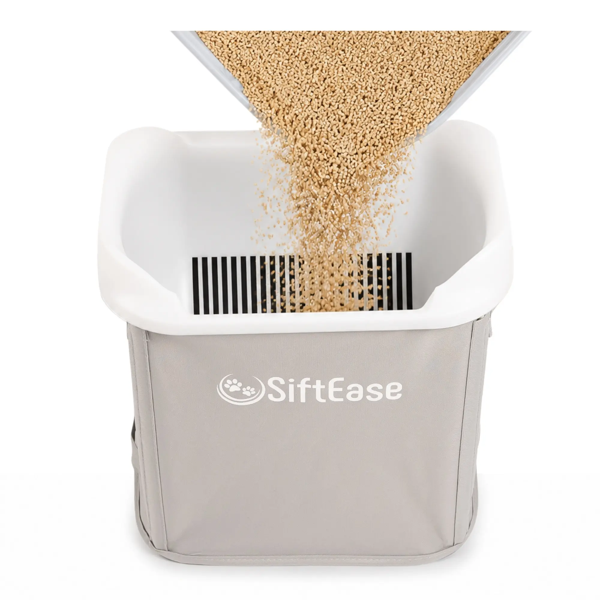SiftEase Litter Sifter - Fast & Easy Scoop Free Cleaning, Patented Sifting Litter Box Cleaner, Made in USA Litter Box Tray Litter Box Furniture