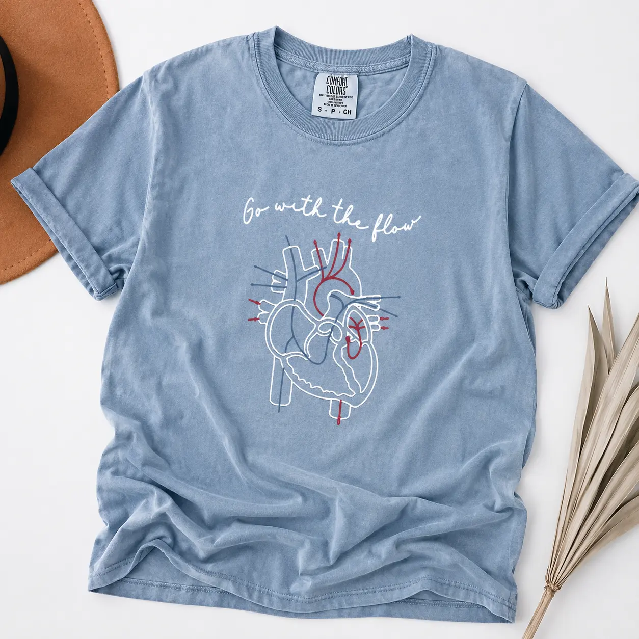 Comfort Colors Anatomical Heart Nurse T-Shirt Funny Cardiology Tee, Med Student Gift - Printfamily