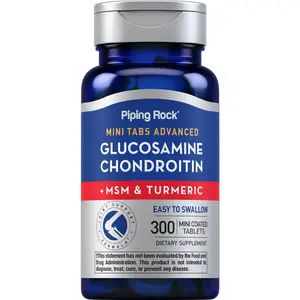 Piping Rock Glucosamine Chondroitin MSM | 300 Tablets | Plus Turmeric | Non-GMO, Gluten Free Supplement
