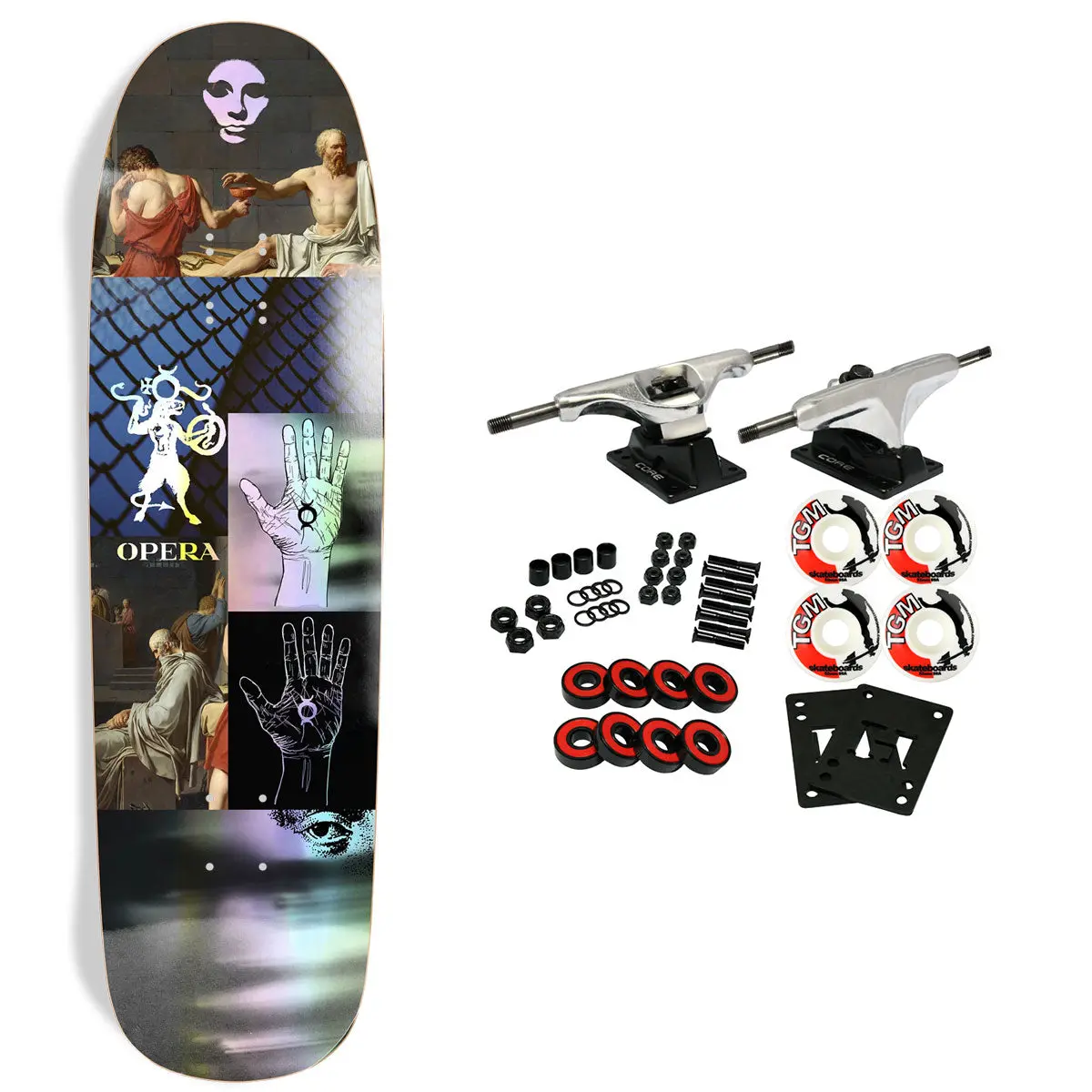Opera Skateboard Complete Marked Blue/Grey/Black 9.125" x 32.6"