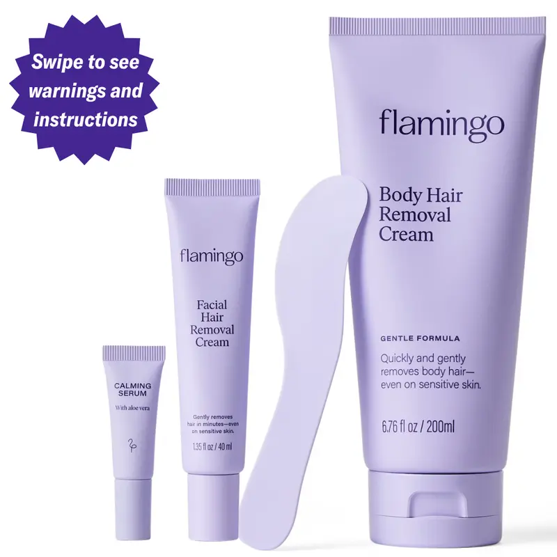 Flamingo Hair Removal Cream Duo - Face & Body - Effective Hair Removal Depilatory Solution