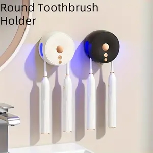 Smart Toothbrush Disinfector Stand, Uvc Toothbrush Cleaner, Wall-Mounted Charging Holder, Fits Most Electric Manual Kids Toothbrushes