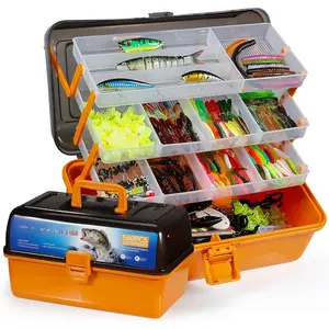 560PCS Fishing Lures Kit with Large 4-Layer Tackle Box, Complete Freshwater Bass Fishing Gear Set with Pliers, Hooks, Crankbait, Sinkers, Jigs, Weights & More Accessories, Gifts  Men