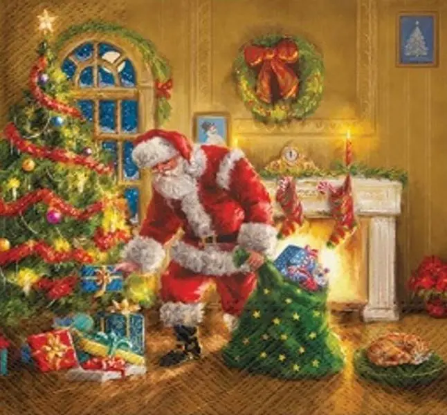 Santa is Here Luncheon Napkins