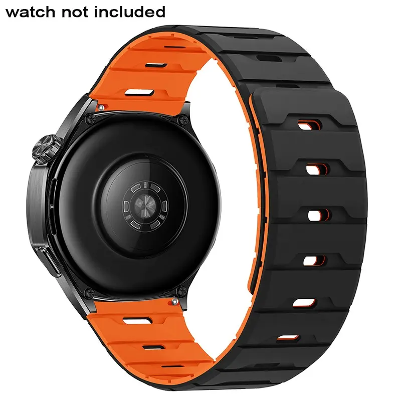18mm 20mm22mm Magnetic Strap For Samsung Galaxy Watch 4/5/6/7/Gear S3/Active2 Silicone Band for Huawei GT4 GT3 Garmin Venu 3S 2S Smart Watch Straps Smartwatch Compatible Bands Smartwatch Replacement Straps Smartwatch Accessories Wearable Tech Accessories