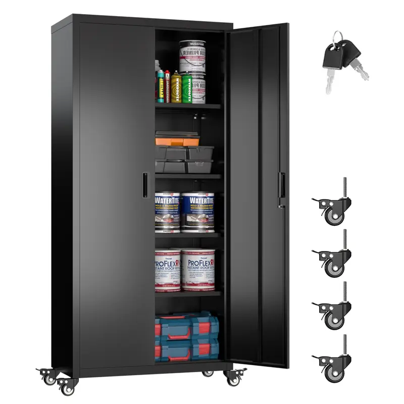 Ktaxon 71"H Metal Garage Storage Cabinet, Heavy Duty Steel Utility Locker With 5 Adjustable Shelves, | New | $100.00 | Grayson Valley, Alabama - View #11