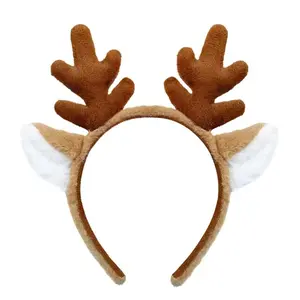 Reindeer Antlers Headband Animal Ears Party Cosplay Costume for Christmas Halloween