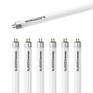 VEVOR 8 Pack T5 Fluorescent Light Bulbs, 21-Inch Linear, Fluorescent Tube Lamp with 3000K Warm White, 13 Watts, G5 Bi-Base, 1100 Lumens, Replacement Bulb, for Under Cabinet Counter Fixture, Closet
