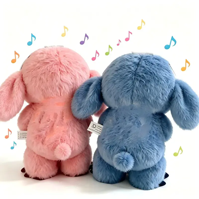 New Blue Soft Stuffed Huggable Stuffed Animal, Soothing Music & Breathing Sleep Aid Companion Doll, Sensory Stress Relief Toy Gift