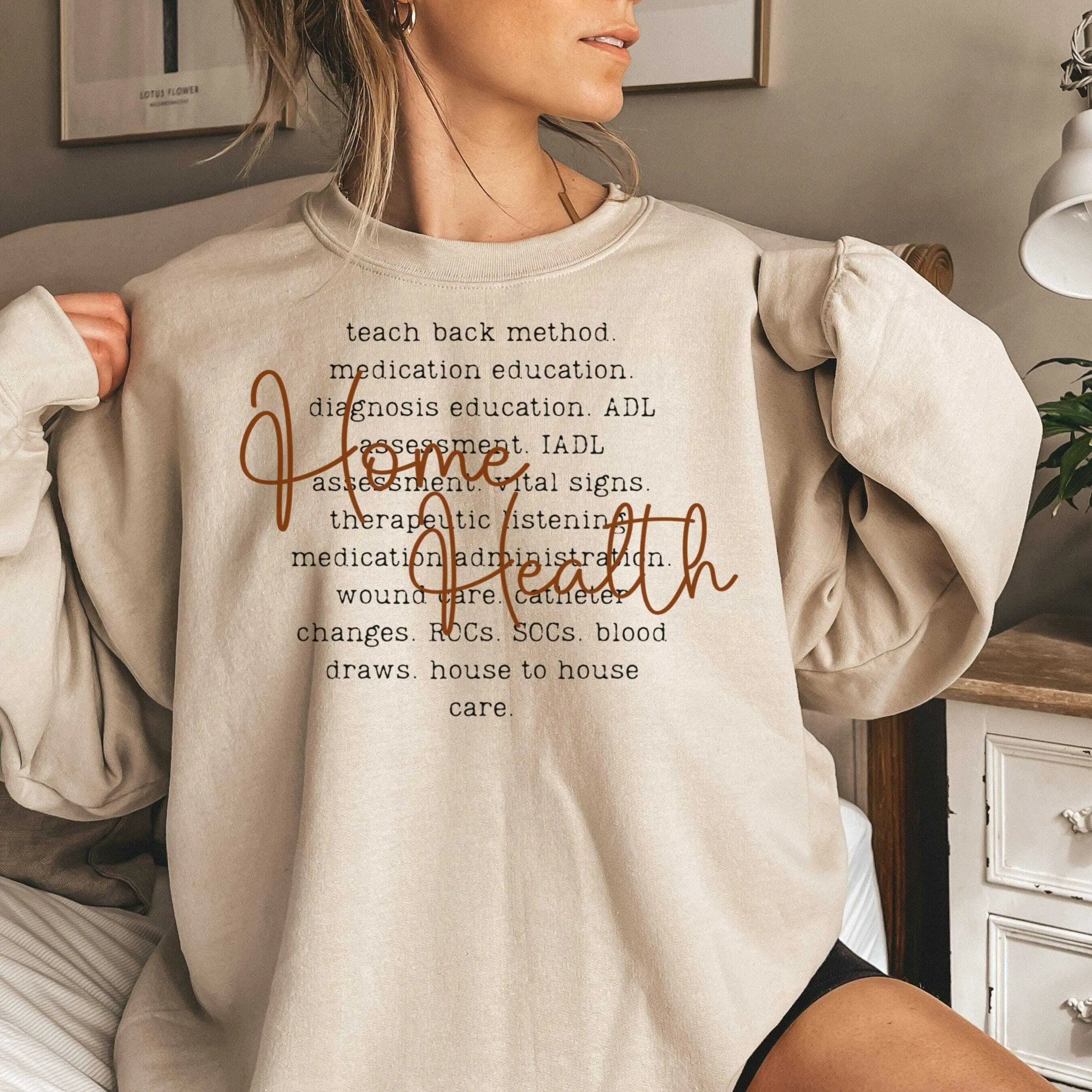 Home Health Nurse Aide PT OT Sweater, Community Health Staff Shirt, Visiting Home Care Shirt, Home Care RN Top, Home Care Staff, hha top