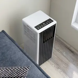 Portable Air Conditioner, 8,000 BTU Cools up to 350 Sq. Ft., LED Touch Panel, with Remote Control, Built-in Dehumidifier, Fan, 3 in 1 Compact Indoor Quite AC Unit for Home Office Dorm RV, Black