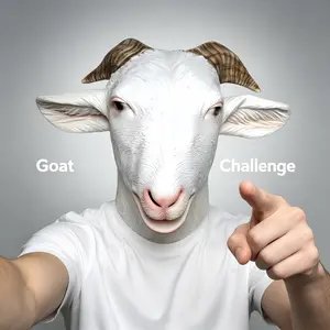Goat Mask – Animal Halloween Costume, suitable for parties, role-playing, photo props, and pranks – Fun gag gift for adults