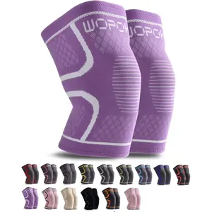 WOPOKY Knee Brace Sleeves for Weightlifting Working out, Knee Pain Relief for Meniscus Tear Arthritis ACL MCL (2 Pack)