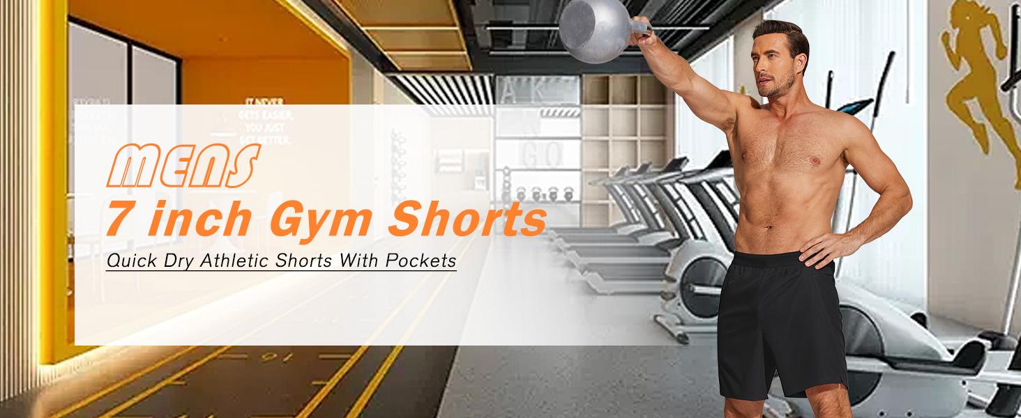 COOFANDY Mens Athletic Running Shorts 7'' Gym Workout Shorts 2 Pack Drawstring Training Shorts with Zipper Pockets COOFANDY Mens Athletic Running Shorts 7'' Gym Workout Shorts 2 Pack Drawstring Training Shorts with Zipper Pockets
