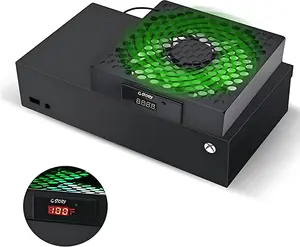 G-STORY Xbox Series S Cooling Fan. Automatic temp-adjustable fan speed, LED display. High-performance, low noise. 3 speeds: 1500/1750/2000RPM (140MM). RGB LED accessories button. Console accessory with portable design. Comes with cable. Smartphone