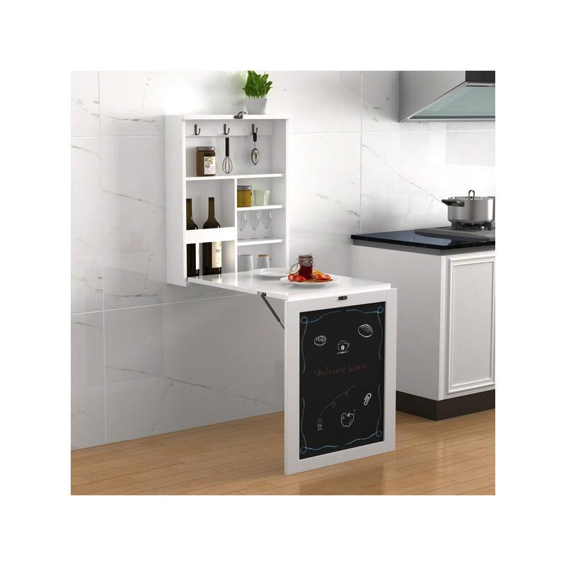 Indoor furniture Folding Floating Convertible Wall Mounted Table Space Saving Computer Laptop With Storage Bookcase Chalkboard Foldable Writing Desk Home Bed Room Office Furniture White Black Indoor furniture Folding Floating Convertible Wall Mounted Table Space Saving Computer Laptop With Storage Bookcase Chalkboard Foldable Writing Desk Home Bed Room Office Furniture White Black