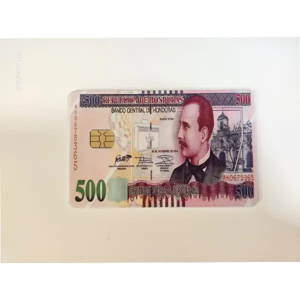 500 LEMPIRAS DEBIT CARD STICKER