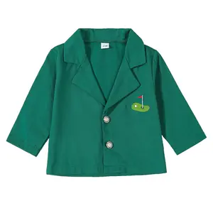 Toddler Baby Boy Golf Blazer Jacket Coat Long Sleeve Lapel Collar Button Down Spring Tops Birthday Party Outfit Summer Clothes