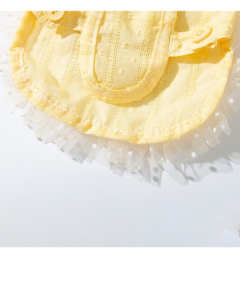 Pet Clothes Dog Cat Princess Mesh Dress sleeveless Cute Breathable With Bowknot Clip & Little Bag D00040