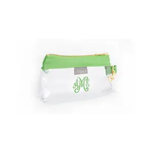 Green Classic Canvas CLEAR Bag with monogram