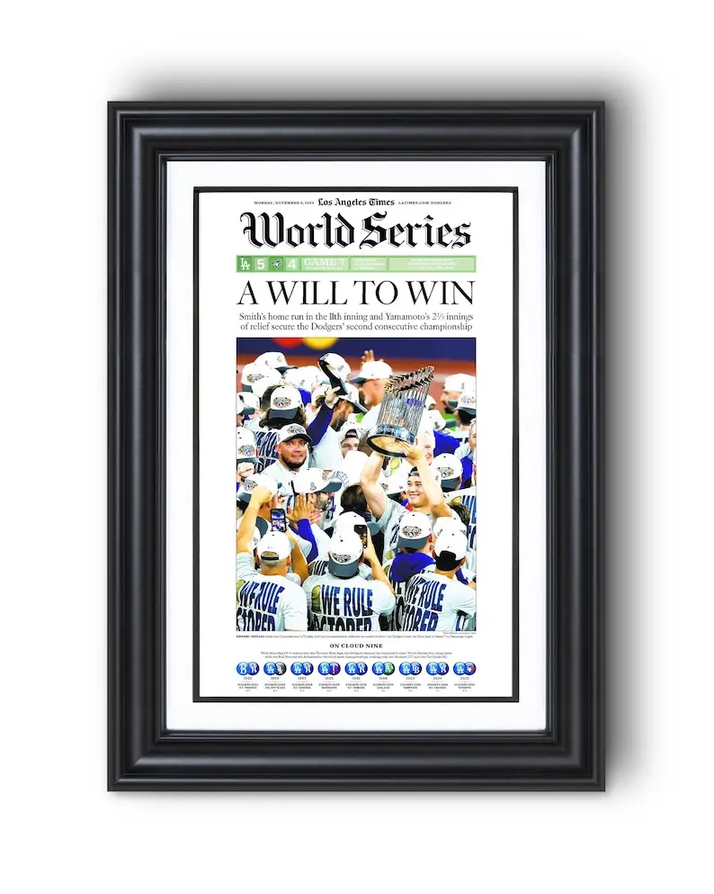 [Unframed] 2025 Los Angeles Dodgers A Will to Win World Series Game 7 Champions  Poster.