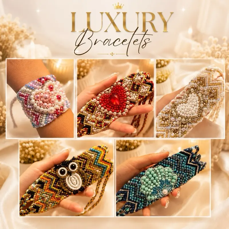 Handmade Crochet Bracelet – Colorful Boho Woven Jewelry
