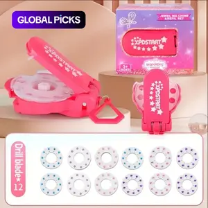 Hair Jewels Stamper DIY Set, 1 Box Glitter Hair Styling Tools with Makeup Mirror & Loop Ring, Heatless Styling Tool for Women & Girls #GLOBAL PICKS