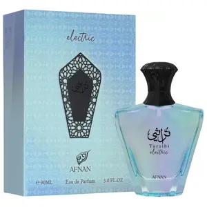 Afnan Turathi Electric Eau de Parfum – 100ml (3.4 fl oz) – Long-Lasting Vibrant Amber Spicy Fragrance for Men