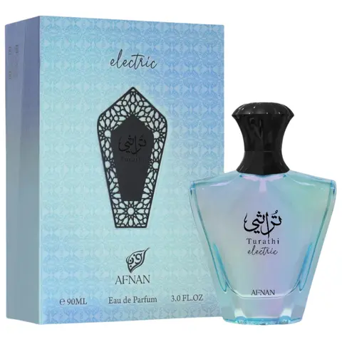 Afnan Turathi Electric Eau de Parfum – 100ml (3.4 fl oz) – Long-Lasting Vibrant Amber Spicy Fragrance for Men