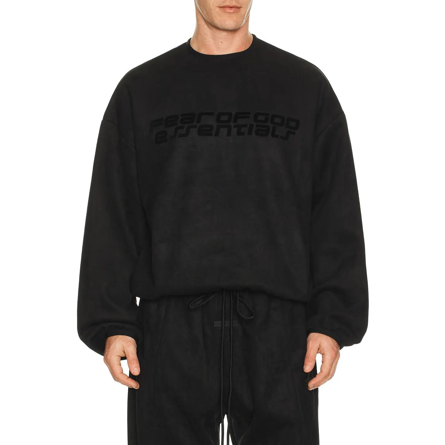 Fear of God ESSENTIALS Modern Crewneck Sweatshirt in Vintage Black Fear of God ESSENTIALS Modern Crewneck Sweatshirt in Vintage Black
