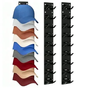 Cisilov 2 Pack Hat Rack, Hat Storage, Hat Holder for Baseball Caps, Multilayer Baseball Caps Organizer Display for Closet Door and Bedroom