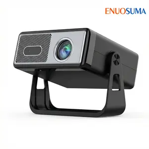 ENUOSUMA 1080P FHD Foldable Portable Projector with Sealed Optical Engine Crystal-clear visuals Adjustable Screen Angle Correction Pre Installed Apps Full App Store Multi Language HDMI AUX USB Screen Mirroring Gaming Streaming Compatible