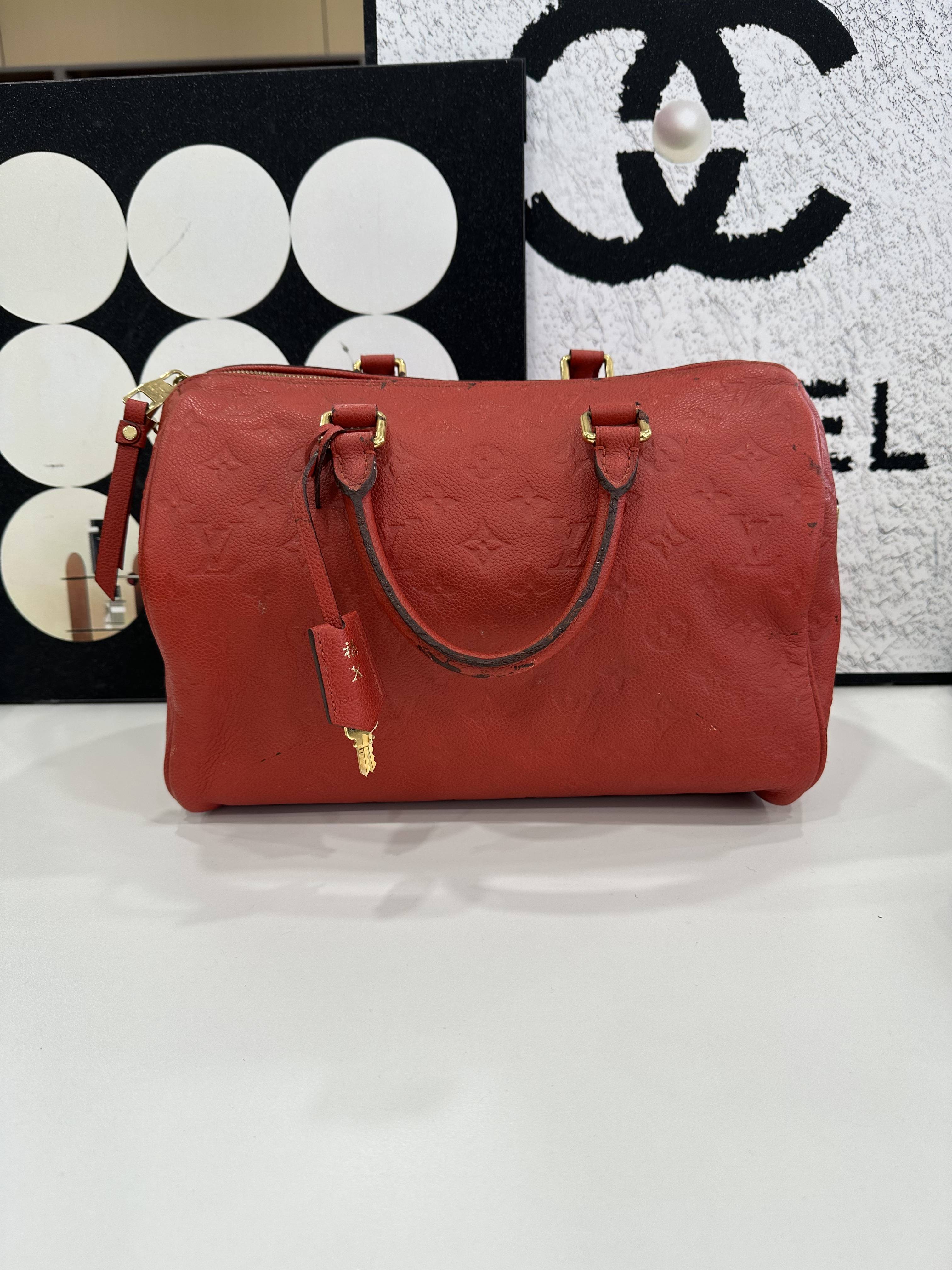 Pre-owned Louis Vuitton Speedy Bandoulière 30 – Monogram Empreinte Leather – Date Code AH1173 – Size 30cm