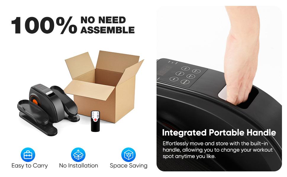 【Deal】Sweet Furniture Under-Desk Elliptical Machine Mini Elliptical Compact & Quiet with Adjustable Speed LED Display Portable Fitness Solution