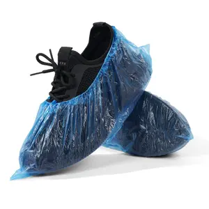 Waterproof & Clean Disposable Lightweight Shoe Covers for Protection Against Water Mud and Dirt Blue Color Perfect for Home Office and Travel
