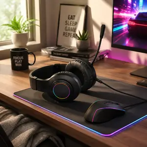 Gaming Wired Headset & Wired Mouse Set for Desktop Laptop,Suit for Students&PC gamer