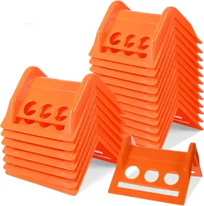 20 Packs Flatbed Edge Protectors, Corner Protectors, Cargo Loads, Tie Down Protector for 4 Inch Straps, Protects Cargo Edges Winch Ratchet Straps Plastics Contruction Protector Orange