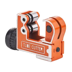 Mini Tubing Cutter 1/8 To 1-1/8 Inch OD, Compact Copper Pipe Cutter, Heavy Duty Hand Tool With High Speed SKD Blade, Sharp For Copper, Aluminum, Galvanized And Plastic Pipes For Home Plumbing Use