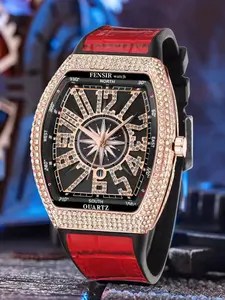 Sweet Cool Style Rhinestone Barrel Watch for Women, Waterproof Fashion Quartz Watch, Casual Stainless Steel Band, Perfect Gift for Her, Fashionable Analog Watch, Fashionable Watches