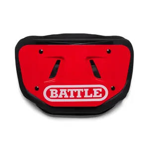 Battle Team Color Football Back Plate for Adults High Impact Foam Curved Design Universal Fit with Hardware Included