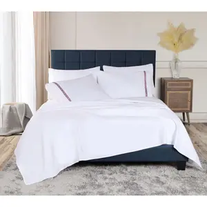 Superior Egyptian Cotton Embroidered Bed Sheetet- Cal King