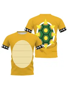 Cartoon Bowser 3D printed T-shirt Harajuku men's and women's casual top Cosplay costume Boys/Girls Summer Short sleeved Tshirt