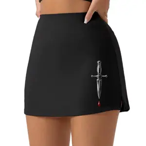 Viper Skirt with Unique Dagger Design and Red Drop Detail for Stylish Comfort