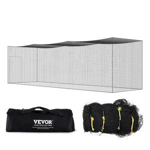 VEVOR Baseball Batting Netting,  , Professional Softball Baseball Batting Hitting Training Net, Practice Portable Pitching Cage Net with Door & Carry Bag, Heavy Duty Enclosed PE Netting, 35FT (NET ONLY)