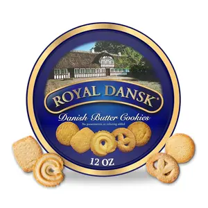Royal Dansk Danish Butter Cookies, Premium Assorted Cookies in Gift Tin, Great for Sharing and Gifting, 12 oz
