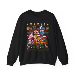 FNAF Christmas Sweatshirt, Funny FNAF Shirt, Five Nights at Freddy's Video Game