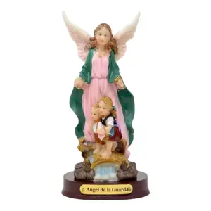 Angel de La Guarda 5" Inches Tall Estatua - Detailed Figure Guardian Angel Brand New Statue Religious Decor Saint