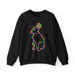Bunny Christmas Lights: Funny X-mas Rabbit Lover gift Sweatshirt